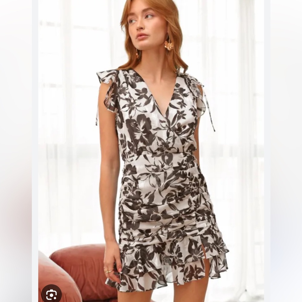 Adelyn Rae Black and White Mini Dress